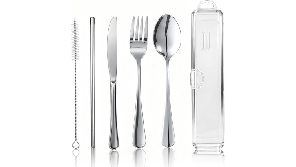camping six piece cutlery case