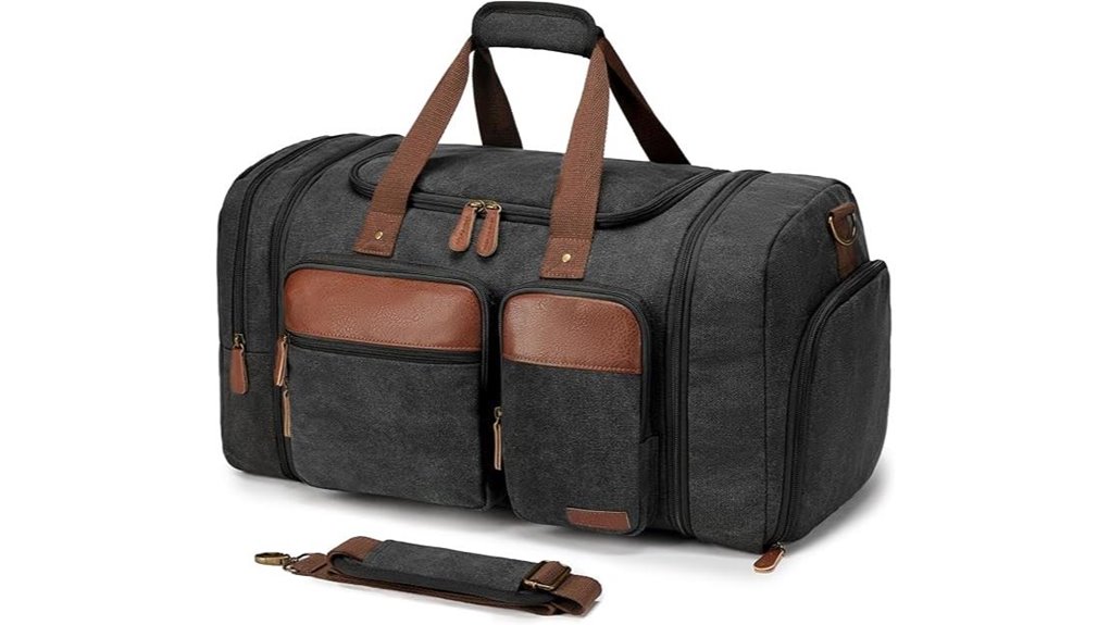 Canvas Weekender Bags That Turn Every Escape Into a Story 9 canvas 50l expandable duffel