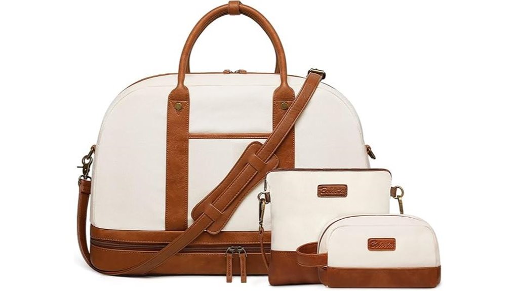 Canvas Weekender Bags That Turn Every Escape Into a Story 13 canvas tote with shoes