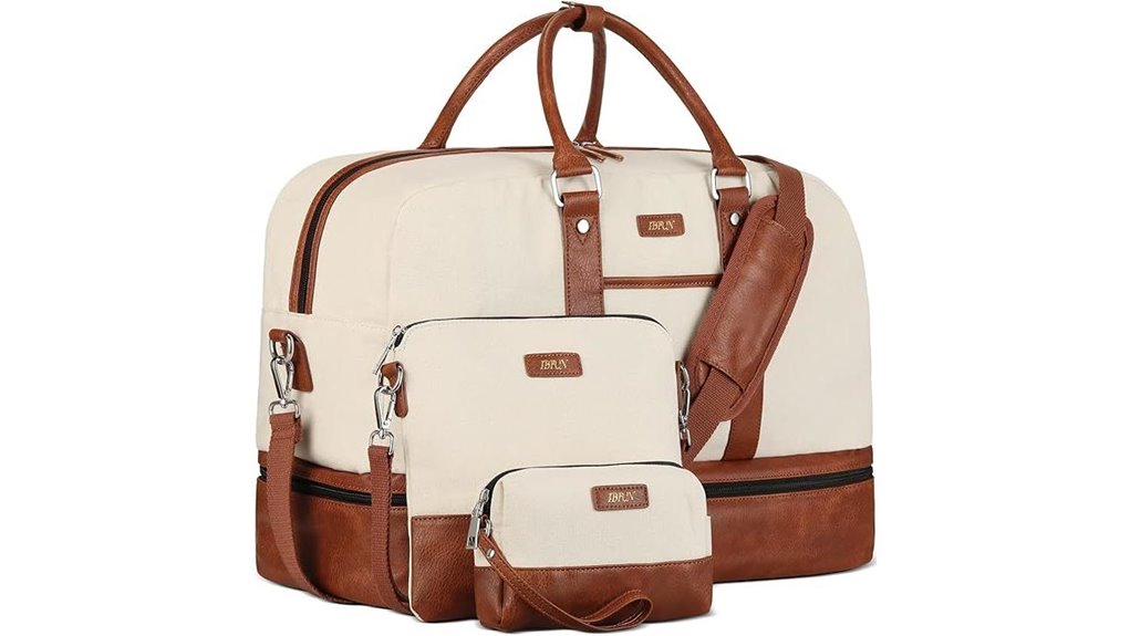 Canvas Weekender Bags That Turn Every Escape Into a Story 3 canvas weekender with shoes
