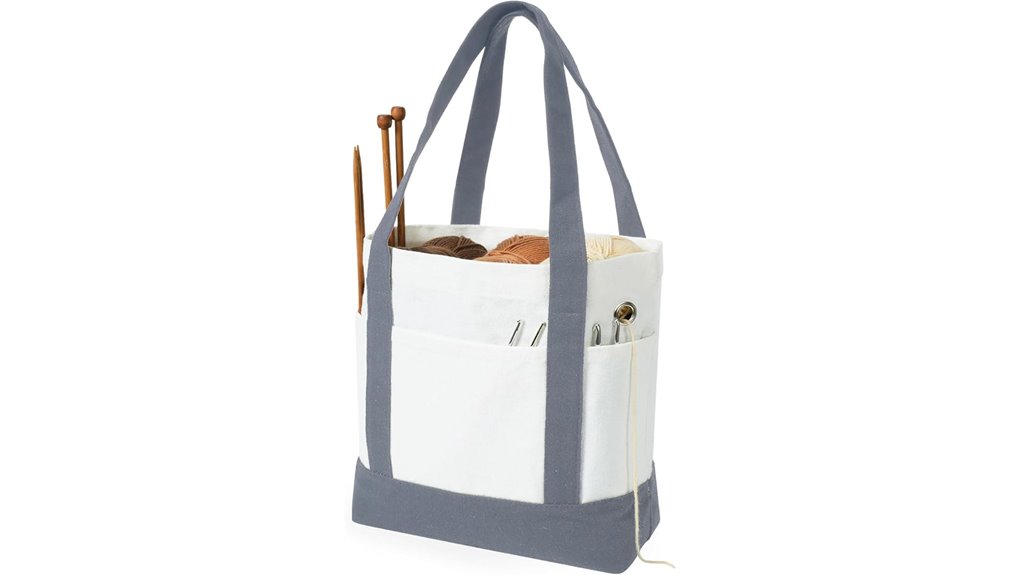 canvas yarn tote organizer