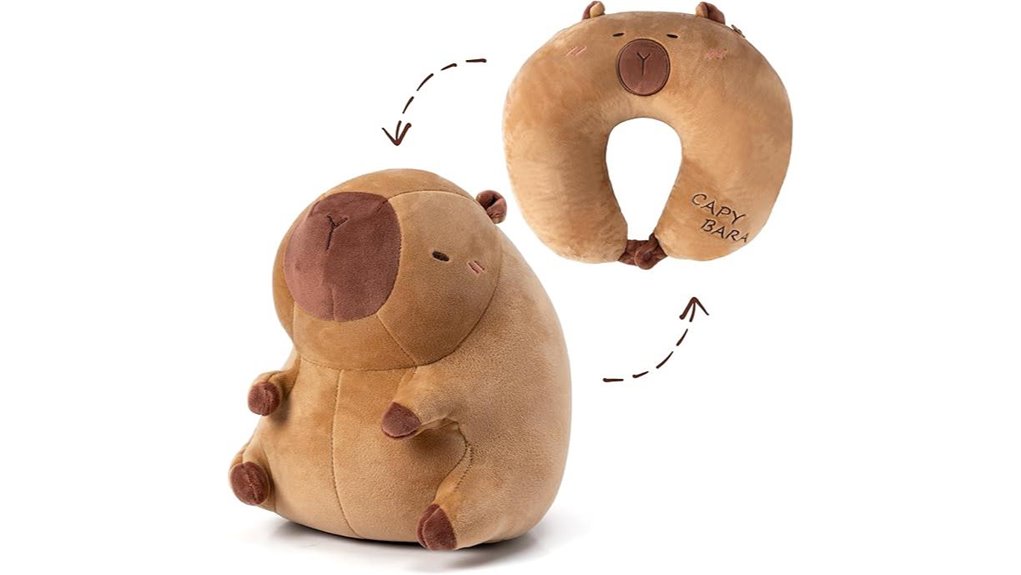 Kids Neck Pillows That Keep Slumps at Bay 13 capybara 2 in 1 u shaped pillow