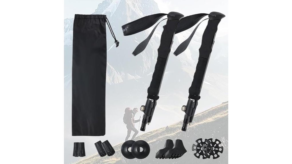 Best Hiking Poles (Carbon Fiber Folding) for Trail Lightness 4 carbon fiber cork poles