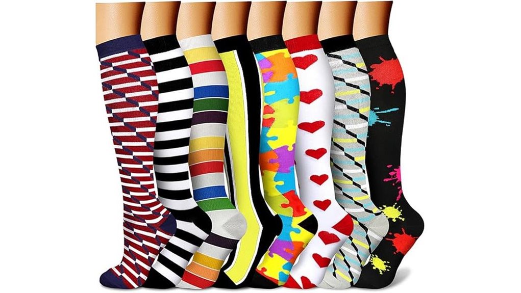 Best Compression Socks for Long Bus Rides (Graduated Fit) 6 charmking 15 20mmhg 8pairs socks