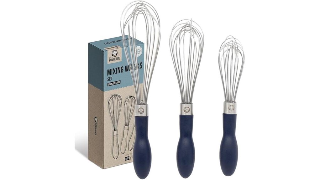 Best Whisk Set for Baking Mastery 5 chef pomodoro stainless whisk