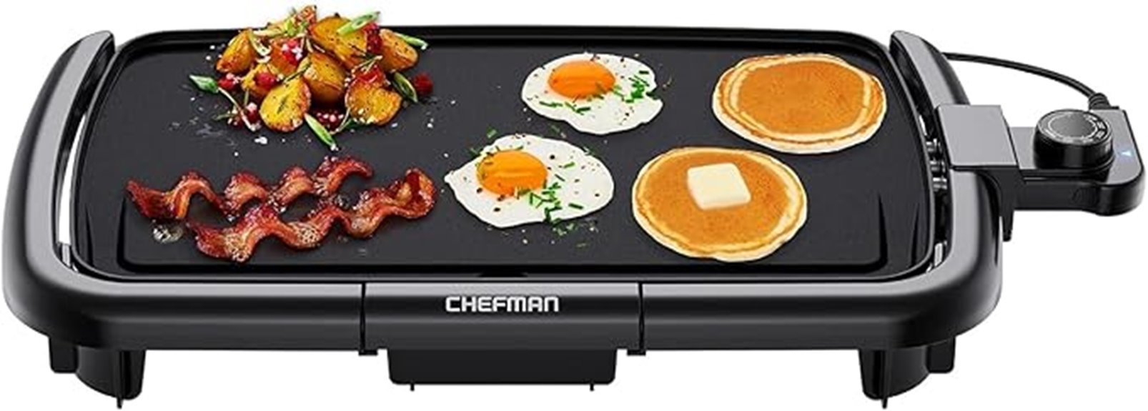 Electric Griddle (Nonstick) That Makes Breakfast Easy 3 chefman removable temperature griddle