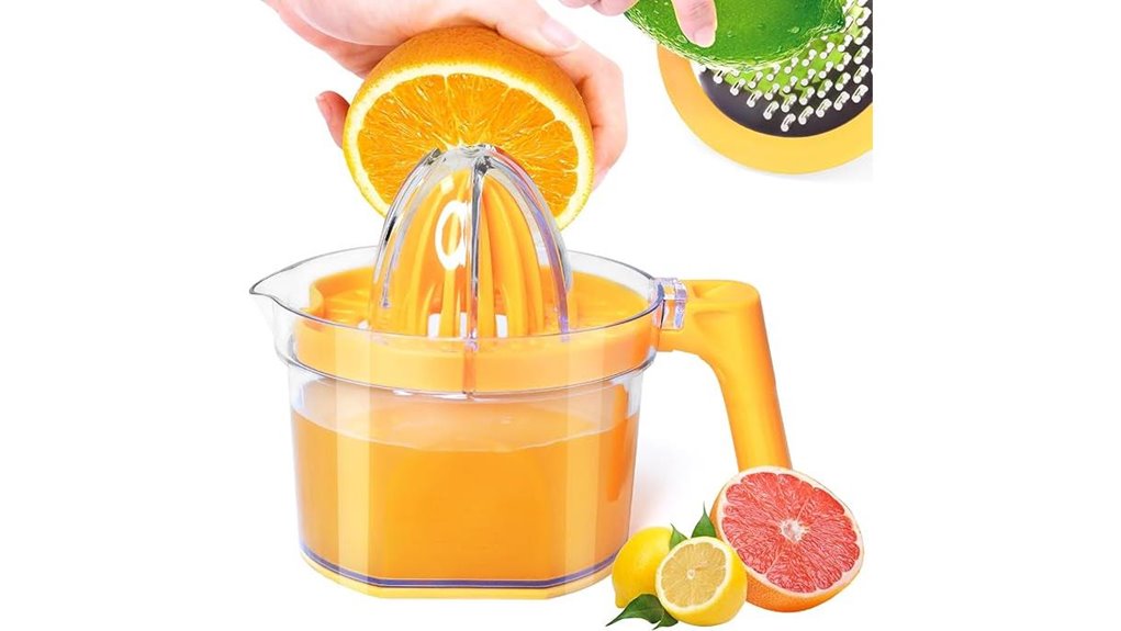 Best Citrus Juicer (Handheld) That Delivers Fresh Juice Fast 13 chefville manual 4 in 1 squeezer