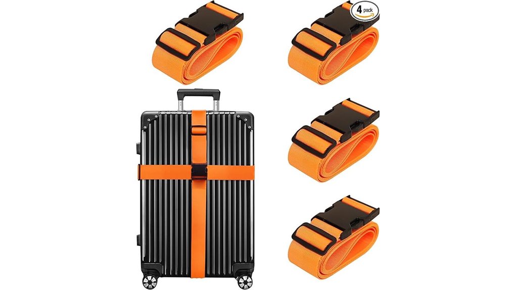 Best Compression Straps for Suitcases (After-Shopping Control) 9 chelmon orange 4 pack straps