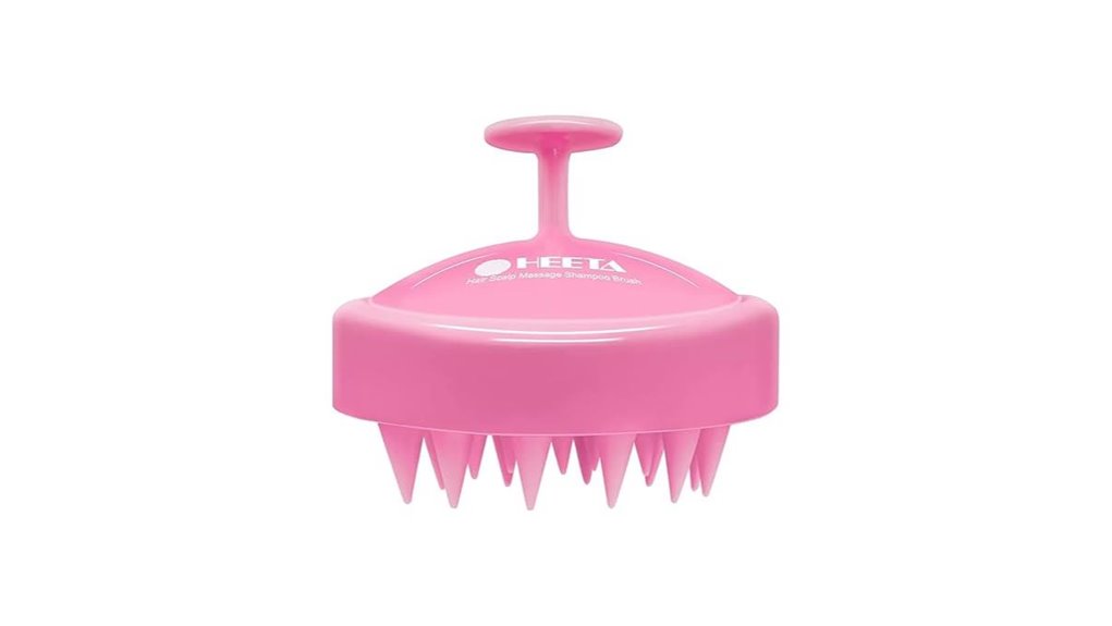 cherry pink silicone brush
