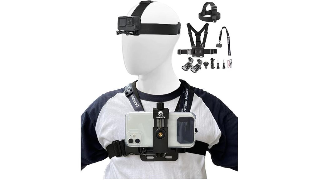 chest head phone vlogging kit