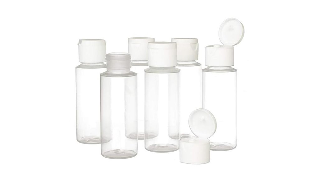 Leakproof Travel Bottles for Shampoo: Flip or Screw Cap 7 chica jo 2oz bottles