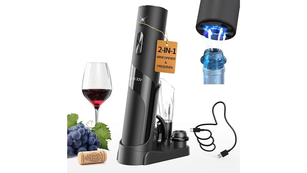 Best Electric Wine Opener That Makes Corks Pop Effortlessly 4 circle joy 7 in 1 rechargeable