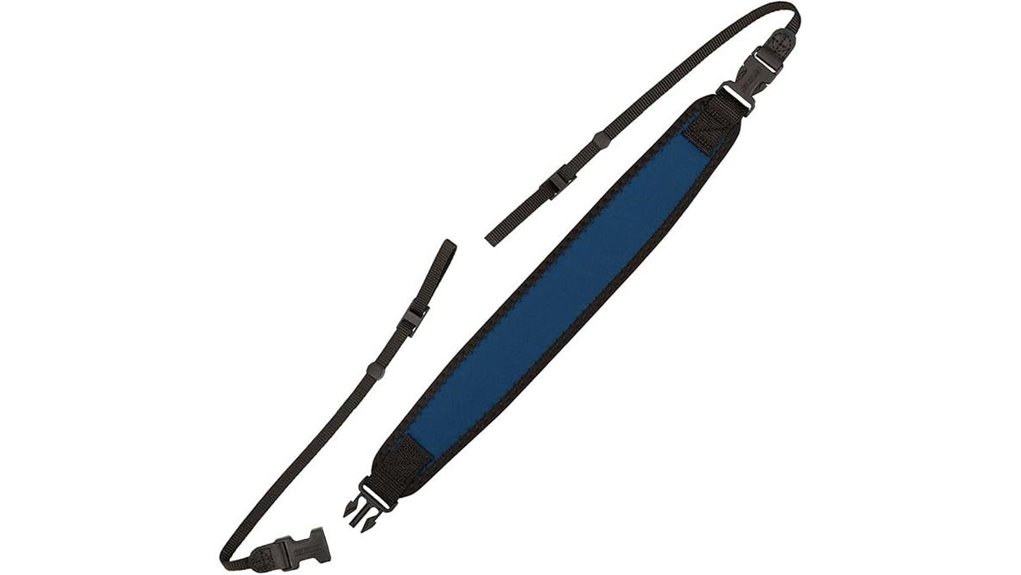 classic navy neck shoulder strap