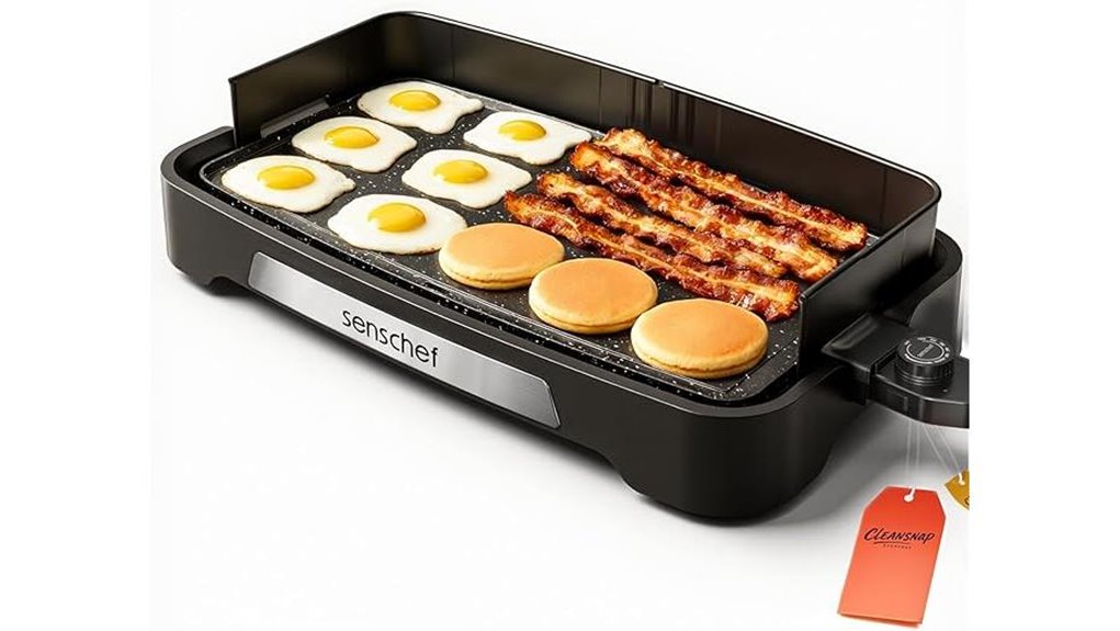 Electric Griddle (Nonstick) That Makes Breakfast Easy 11 cleansnap 20 inch nonstick griddle