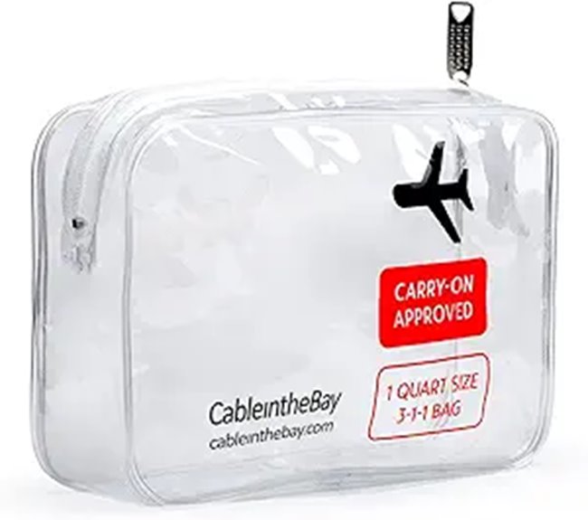 clear 1 quart toiletry bag