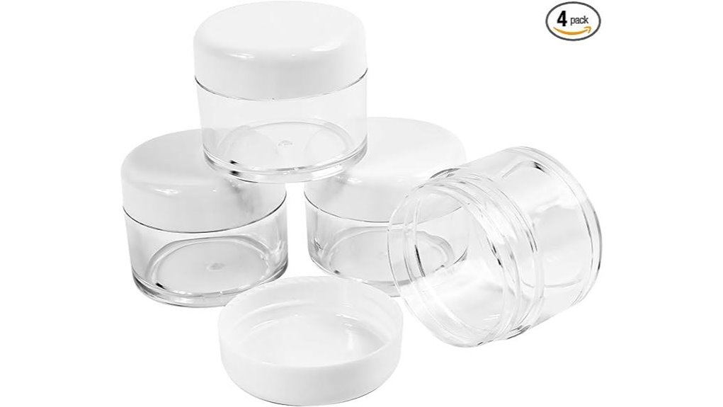 clear 1oz plastic jars