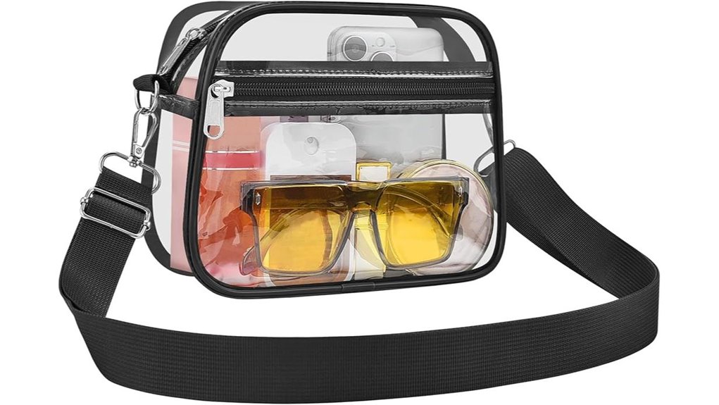 clear crossbody fan bag