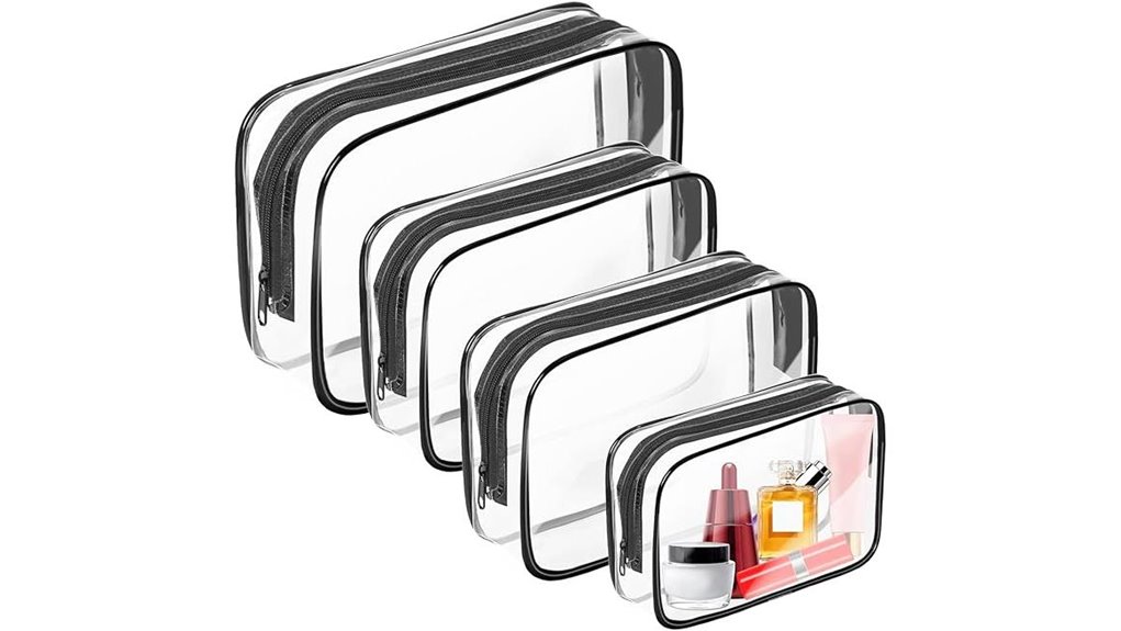 Durable Clear Pouches for Airport Security—What Travelers Love 2 clear makeup bag zippered