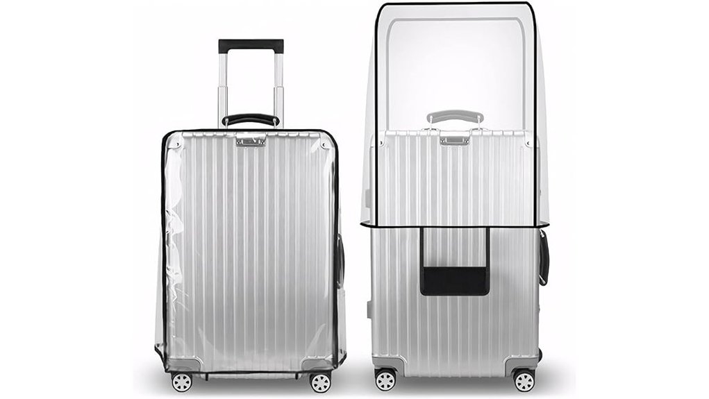 Top Luggage Covers (Protective Cases) for Travel Safety 7 clear pvc suitcase cover