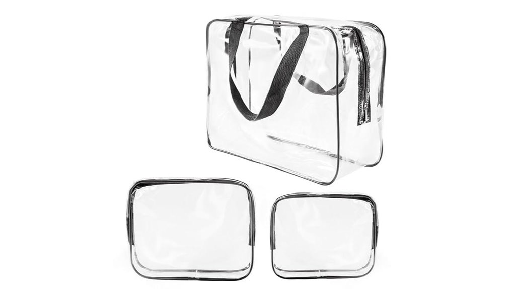 clear pvc travel trio