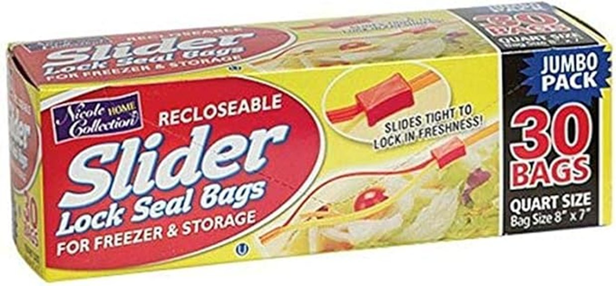 Clear Quart-Size Bags That Don't Split – Thick Seams 14 clear quart storage bags