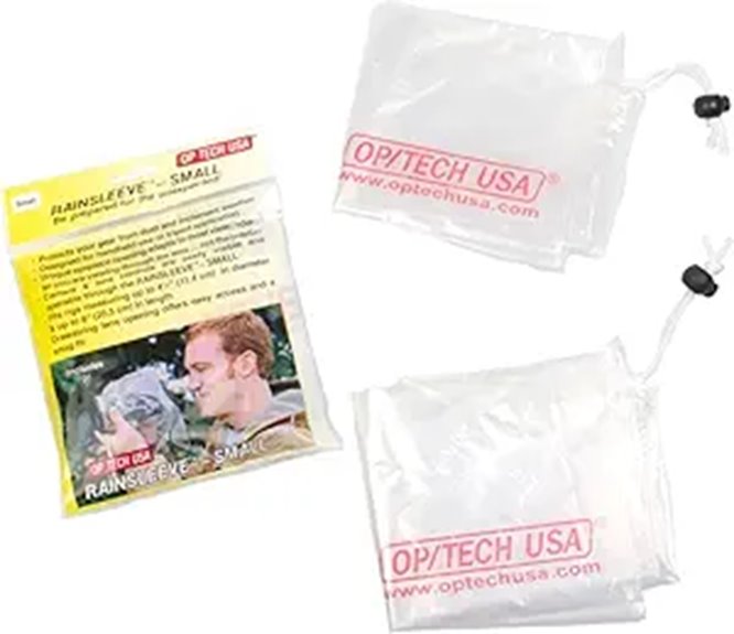 Essential Clear Reusable Camera Rain Sleeves for Travel Storms 4 clear rain dust sleeves