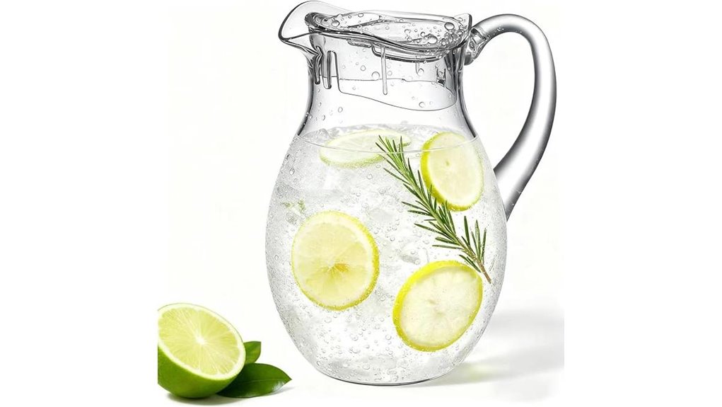 Best Water Pitcher (Shatterproof) That Won’t Break at a Drop 1 clear shatter proof 72oz pitcher