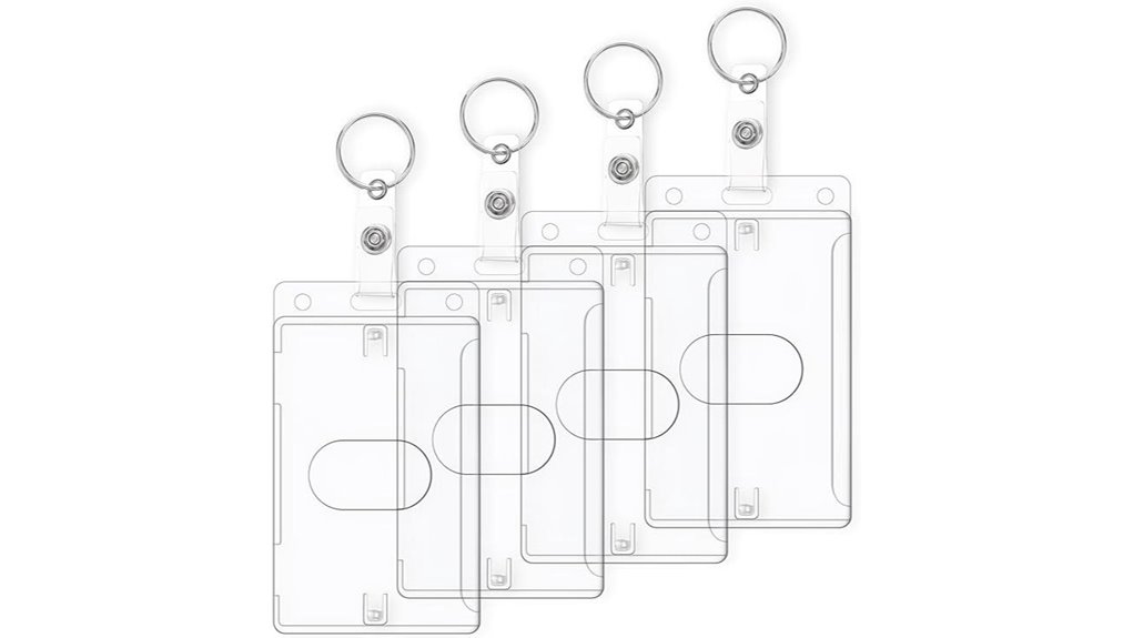 clear thumb slot keychain
