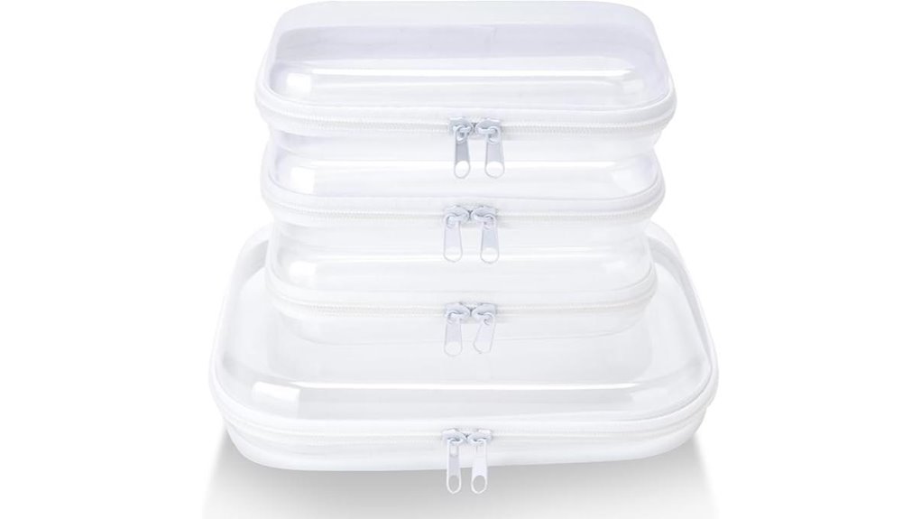Top Spillproof Travel Makeup Palettes (Hard Cases) That No Leak 4 clear travel toiletry pouches