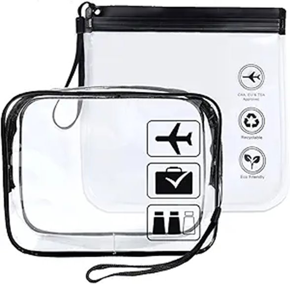 clear tsa 2pack quart bag