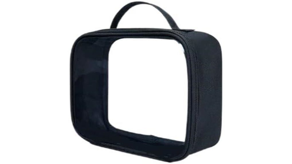 Clear Toiletry Bags with Rigid Edges (No Flop) for Tidy Travel 6 clear tsa approved waterproof quart bag