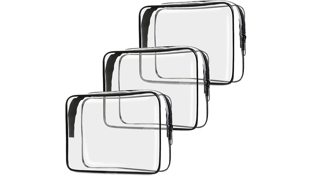 clear tsa toiletry trio