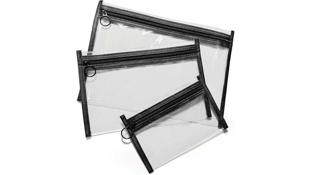 Durable Clear Pouches for Airport Security—What Travelers Love 3 clear waterproof 3 pack makeup
