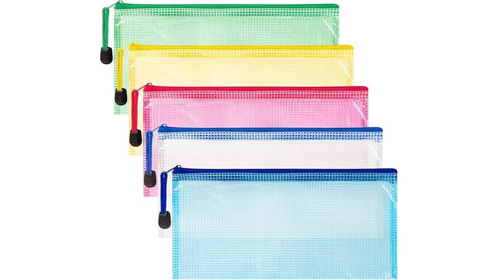 Best Zip Pouches for Travel Receipts and Tickets (Easy Sort) 3 clear waterproof mesh pouches