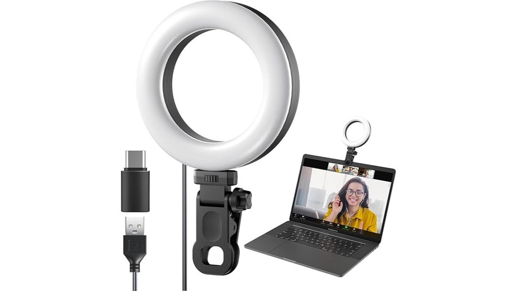 Best Portable Light Panels for Travel Video Calls (Clip-On) 15 clip on laptop ring light