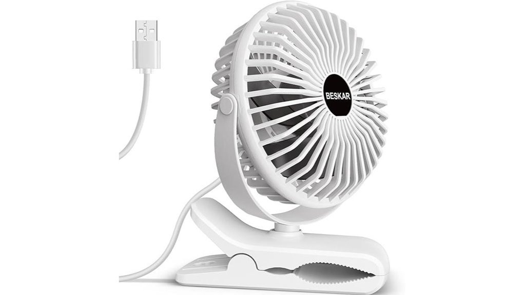 clip on quiet 360 fan