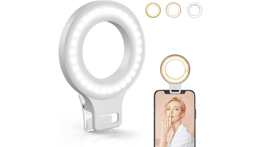 Clip‑On Phone Lights That Warm and Flatter on the Go 3 clip on rechargeable kimwood ring