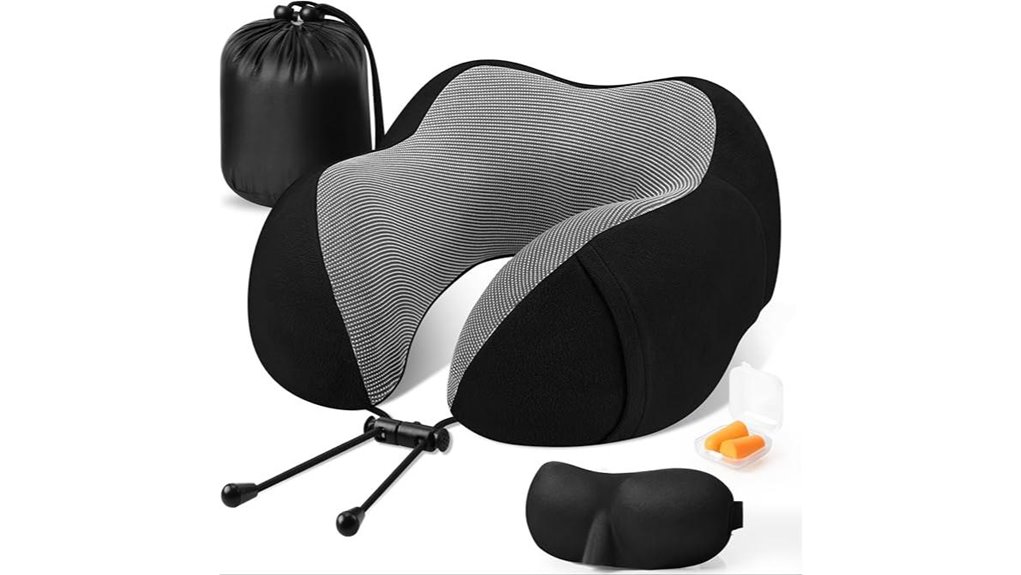 Memory Foam Travel Pillows That Relieve Neck Pain 6 cloudbliss supportive memory foam
