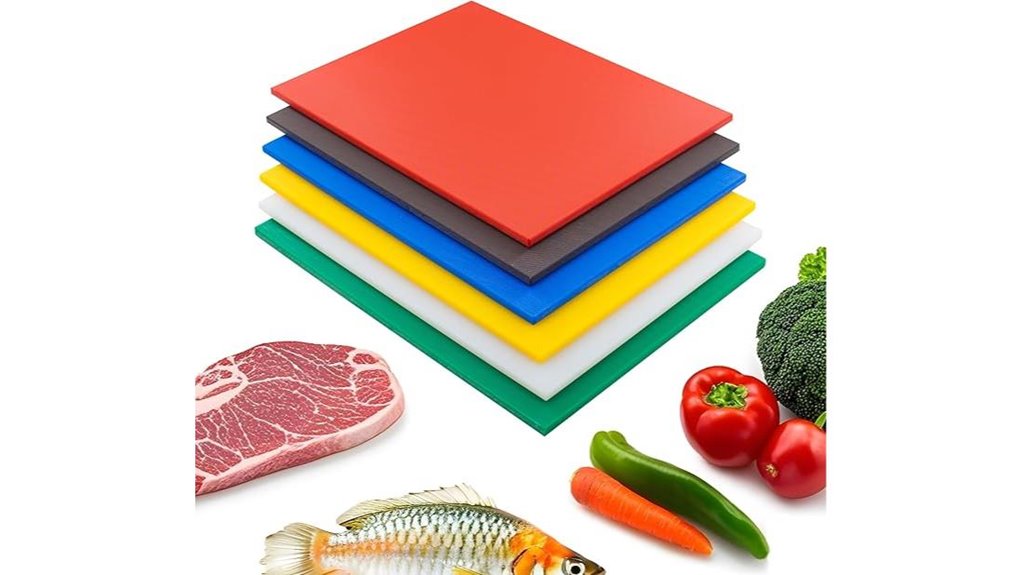 Best Cutting Board Set (Color-Coded) for Kitchen Organization 8 cmi 6 pack multi color boards