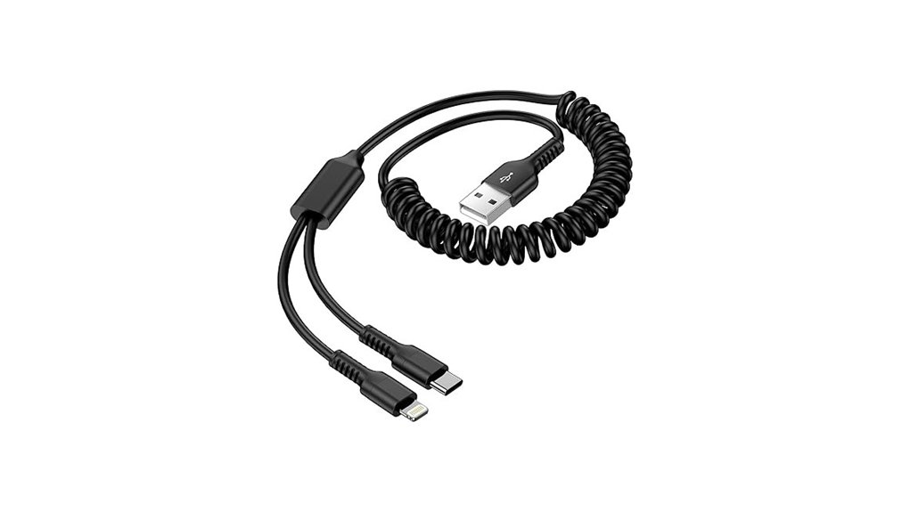 coiled lightning usb c fast