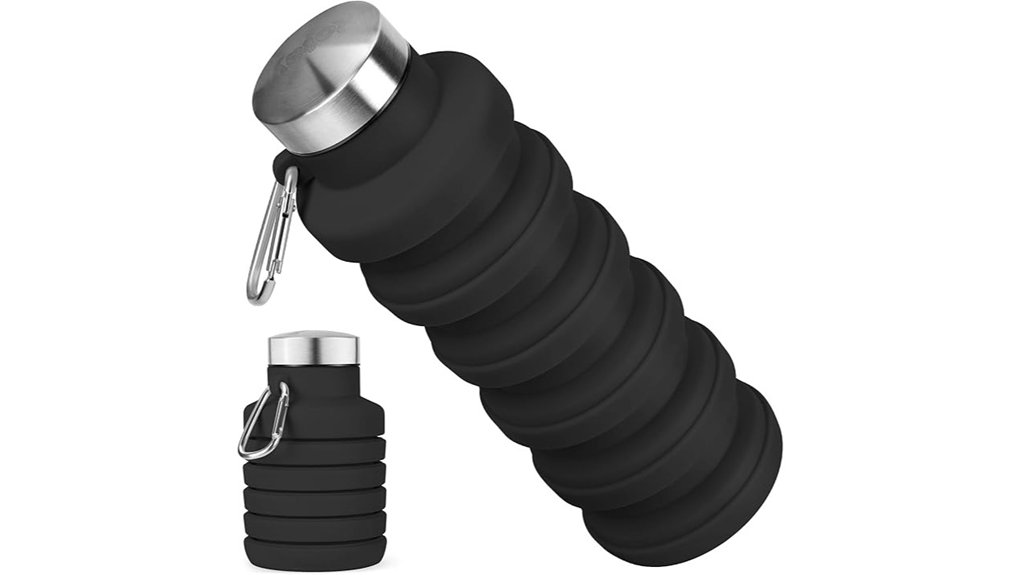 The Best Collapsible Silicone Water Bottles for On-The-Go 1 collapsible 16oz bpa free bottle