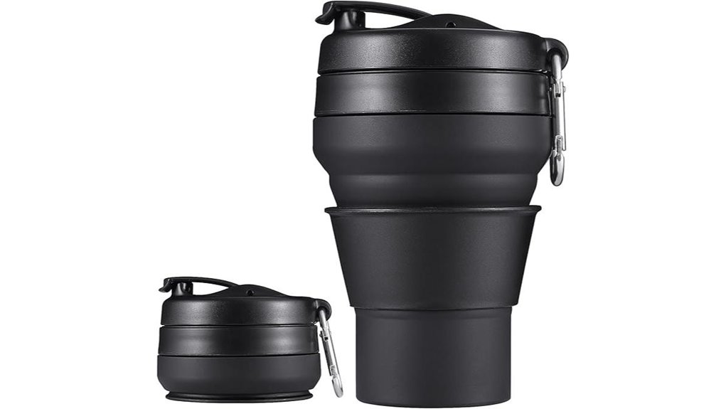 collapsible 20oz leak proof silicone