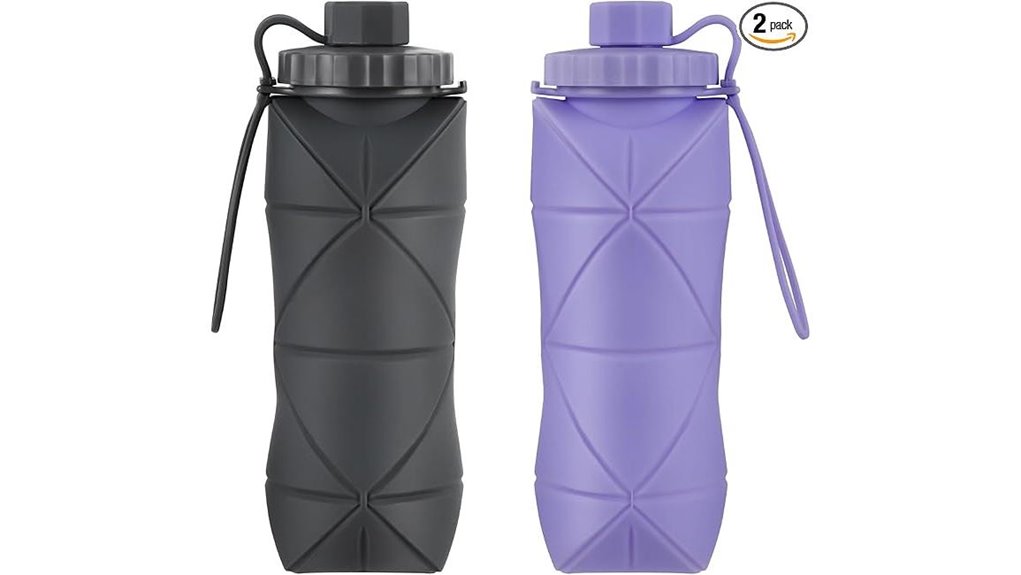 collapsible 600ml silicone bottles