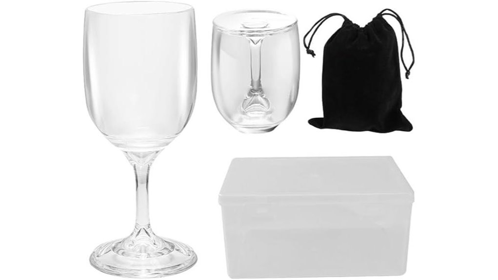 Best Foldable Picnic Wine Glasses for Travel (Durable Plastic) 5 collapsible acrylic wine storage