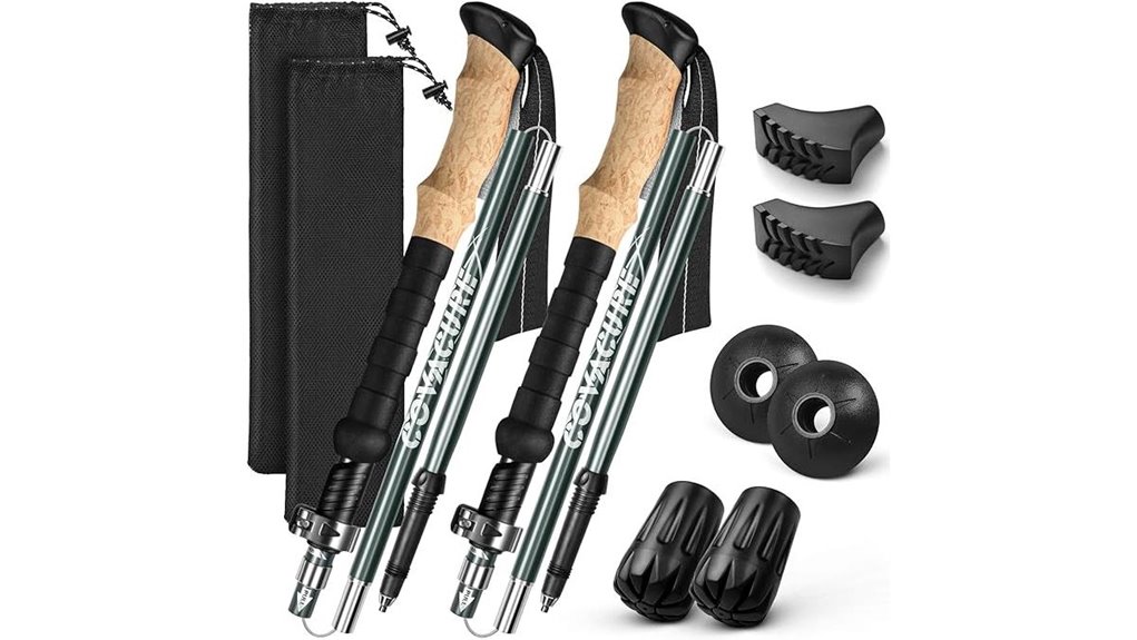 collapsible aluminum trekking poles