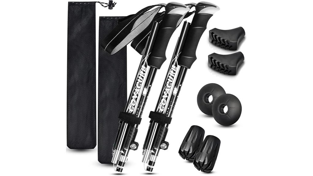 collapsible aluminum trekking poles