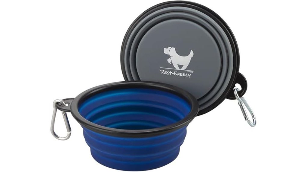 collapsible carabiner dog bowls