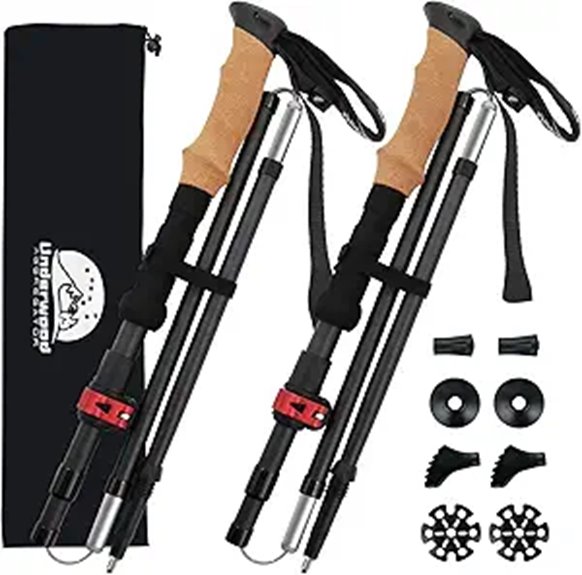 Best Hiking Poles (Carbon Fiber Folding) for Trail Lightness 2 collapsible carbon fiber poles