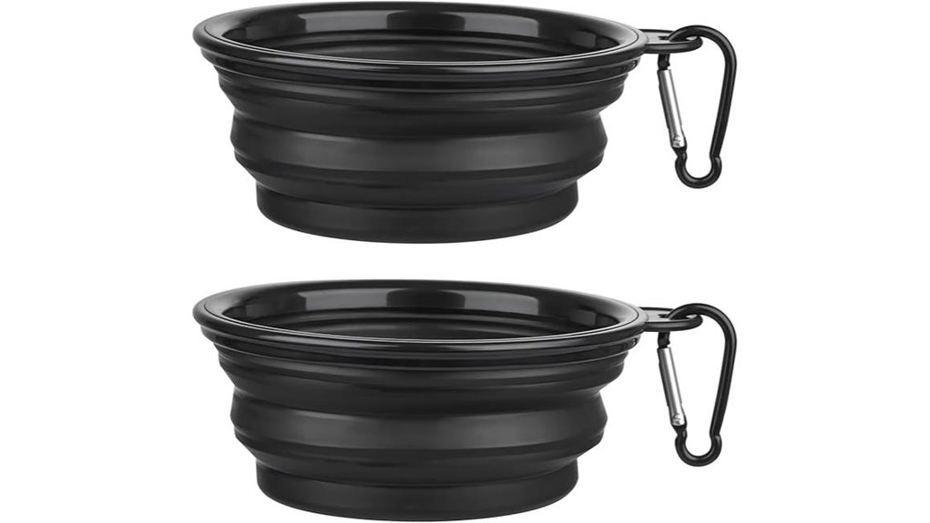 The Best Collapsible Water Bowls for Traveling With Pets 8 collapsible dual dog bowls