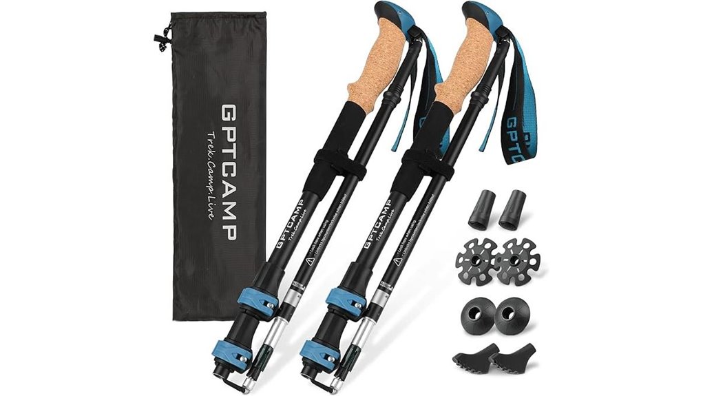 collapsible dual trekking poles